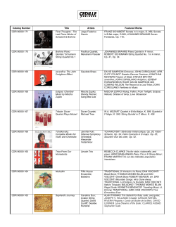Catalog - Cedille Records