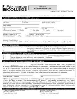 PARENT BORROWER INFORMATION &ndash; please print AMOUNT