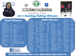 2013 Hunting/Fishing Winners