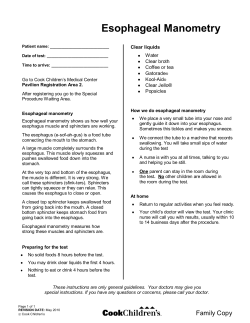 Esophageal Manometry