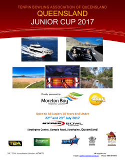 Entry Form - Tenpin Bowling Australia