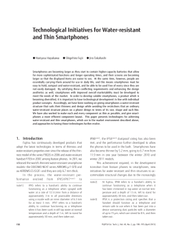 Technological Initiatives for Water-resistant and Thin