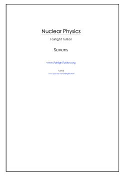 Nuclear Physics - Fairlight Tuition