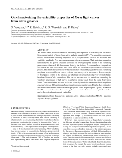 On characterizing the variability properties of X