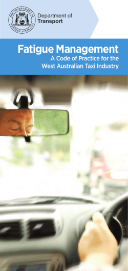 Fatigue Management - Department of Transport