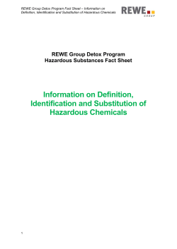 Information on Definition, Identification and Substitution of