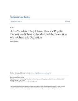 A Lay Word for a Legal Term - DigitalCommons@University of
