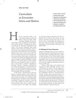 Curriculum as Encounter: Selves and Shelves
