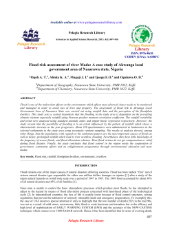 Flood risk assessment of river Mada: A case study of