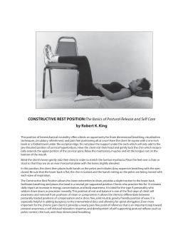 CONSTRUCTIVE REST POSITION:The Basics of Postural Release and Self