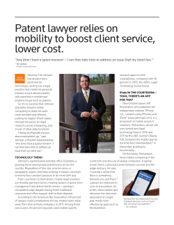 Patent lawyer relies on mobility to boost client