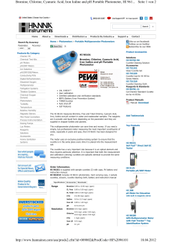 HI 96101 Bromine, Chlorine, Cyanuric Acid, Iron Iodine and pH
