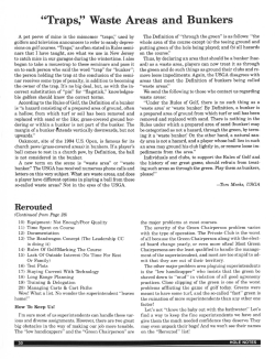 "Traps," Waste Areas and Bunkers