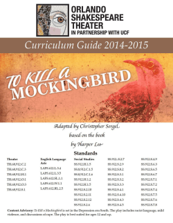 Study Guide - Orlando Shakespeare Theater