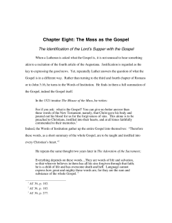 Chapter Eight: The Mass as the Gospel