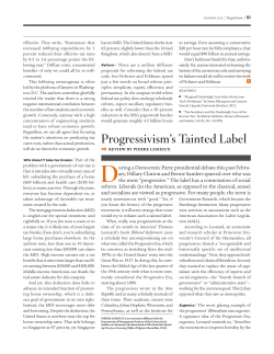 Progressivism`s Tainted Label