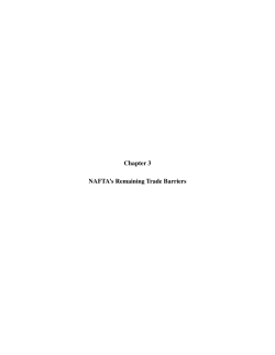 Chapter 3 NAFTA`s Remaining Trade Barriers