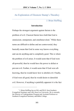 An Exploration of Eleonore Stump`s Theodicy