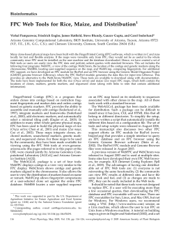 FPC Web Tools for Rice, Maize, and Distribution