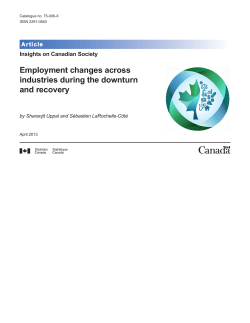 Employment changes across industries during the