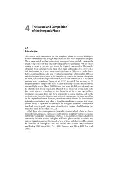 4 The Nature and Composition of the Inorganic Phase