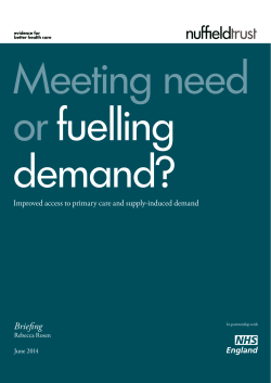 Meeting need or fuelling demand?