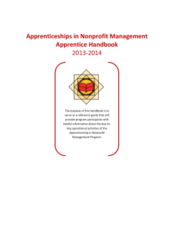 Apprenticeships In Nonprofit Management