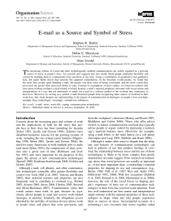 E-mail as a Source and Symbol of Stress - bu people