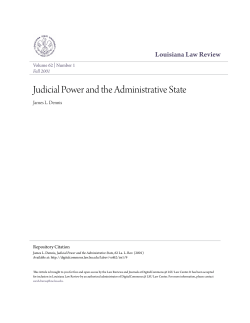 Judicial Power and the Administrative State
