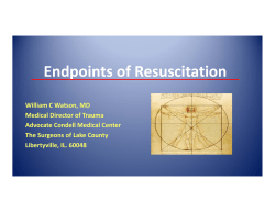 Endpoints of Resuscitation