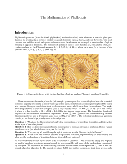 (from the Greek phyllo (leaf) and taxis (order)) arise wheneve