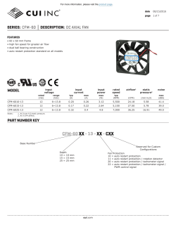 CFM-60 Datasheet - DC AXIAL FAN | CUI Inc