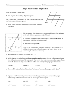 3-1Parallel Lines and Angles Exploration Activity