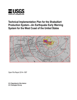 Technical implementation plan for the ShakeAlert production system