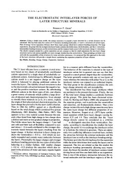 the electrostatic interlayer forces of layer structure minerals