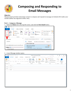 Composing and Responding to Email Messages