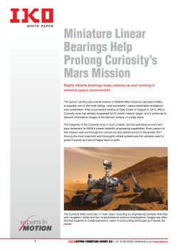 Miniature Linear Bearings Help Prolong Curiosity`s Mars Mission