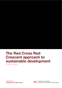 The Red Cross Red Crescent approach to sustainable