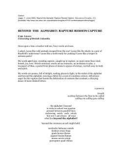 beyond the alphabet - Educational Insights