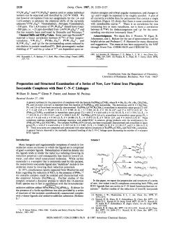 Preparation and structural examination of a series of new, low