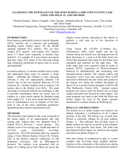 Examining the Kinematics of the Knee During a Side Step Cutting