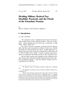 Dividing Military Retired Pay