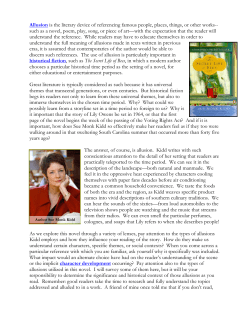 Allusion is the literary device of referencing famous