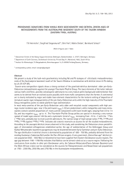 Provenance signatures from whole-rock geochemistry and detrital