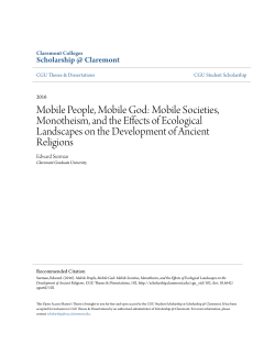 Mobile Societies, Monotheism, and the Effects of Ecological