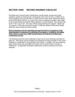 Record Drawing Checklist