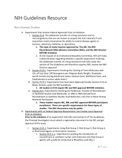 NIH Guidelines resource