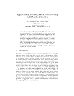 Approximately Recurring Motif Discovery using Shift Density