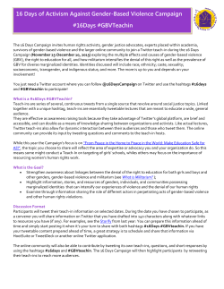 16 Days of Activism Against Gender-Based Violence