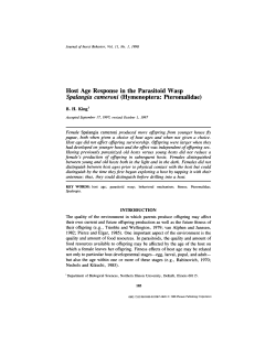 Journal of Insect Behavior 11:103-117